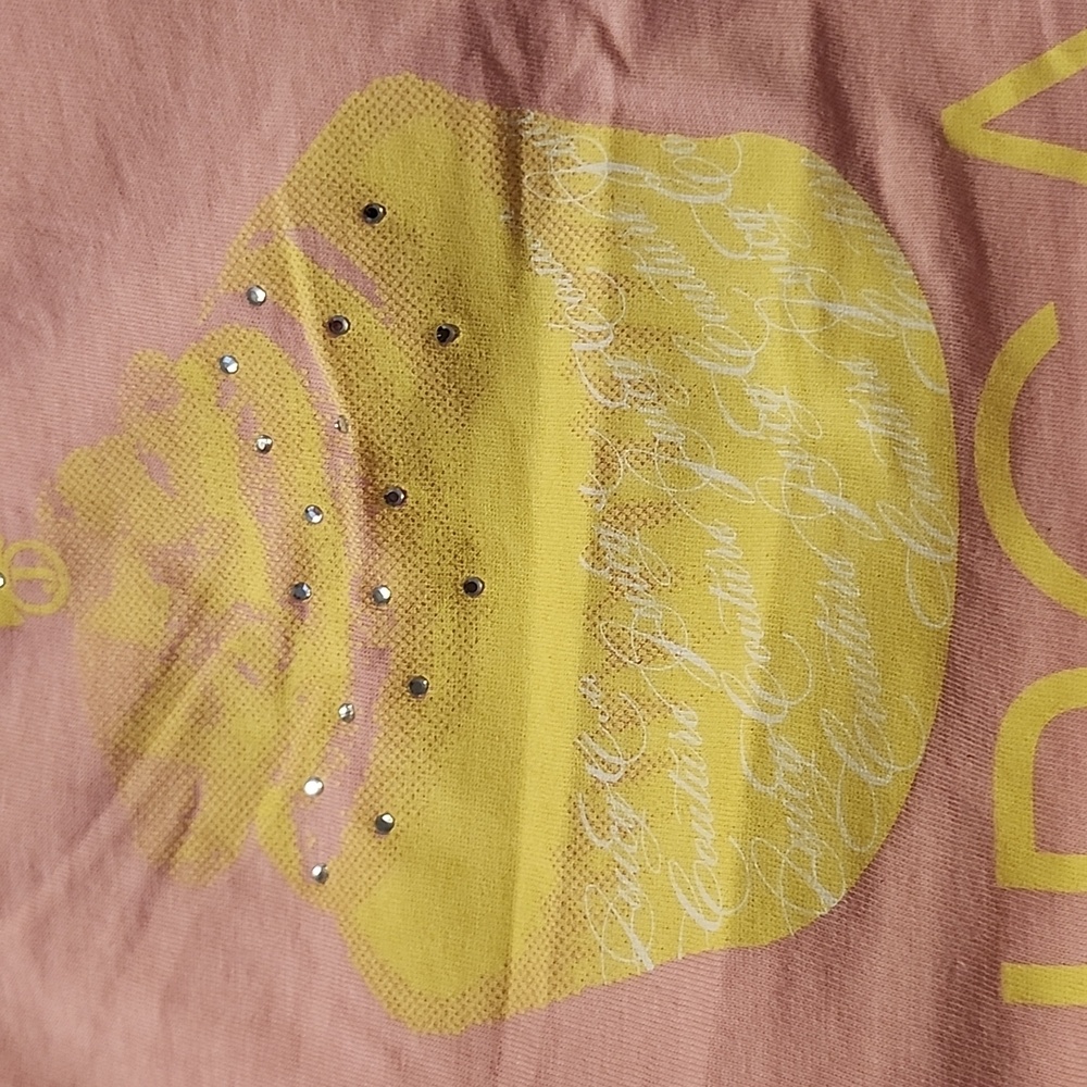 Juicy Couture Lucy Vintent Puff Sleeve Tee Size LARGE - Picture 4 of 4
